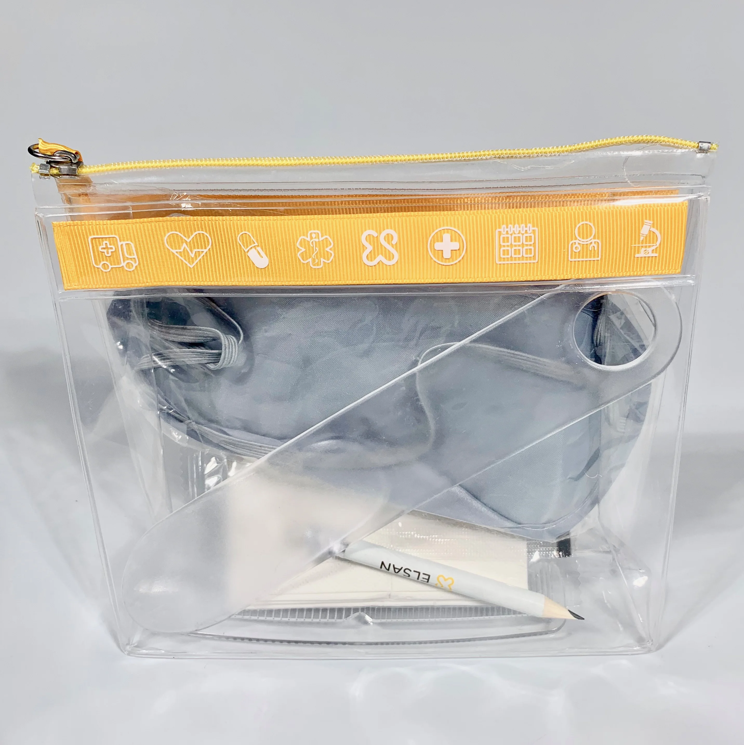 
Customized hotel amenity Comfort kit for airline and travel set with shoehorn comb pen eyemask 