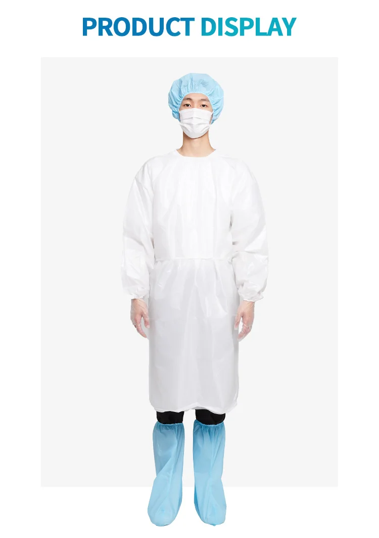 Factory Direct Sales Disposable Body Suits Clothing Isolation Apron Disposable Civil White/Blue Isolation Gowns