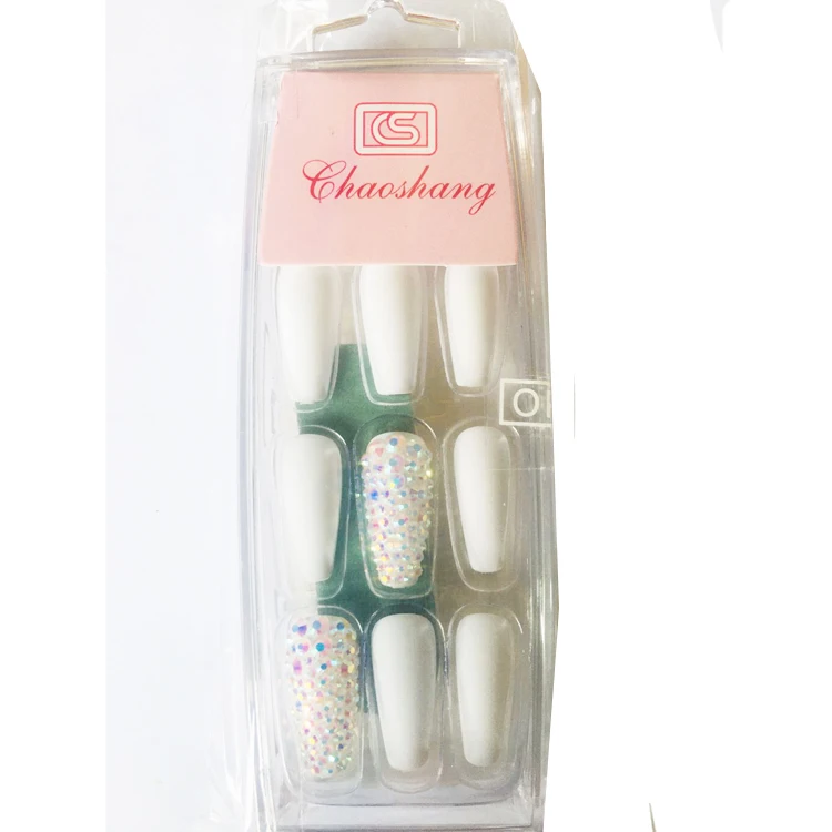 

Professional custom Europe America ballerina nail tips full cover artificial press on fingernails, Colorful