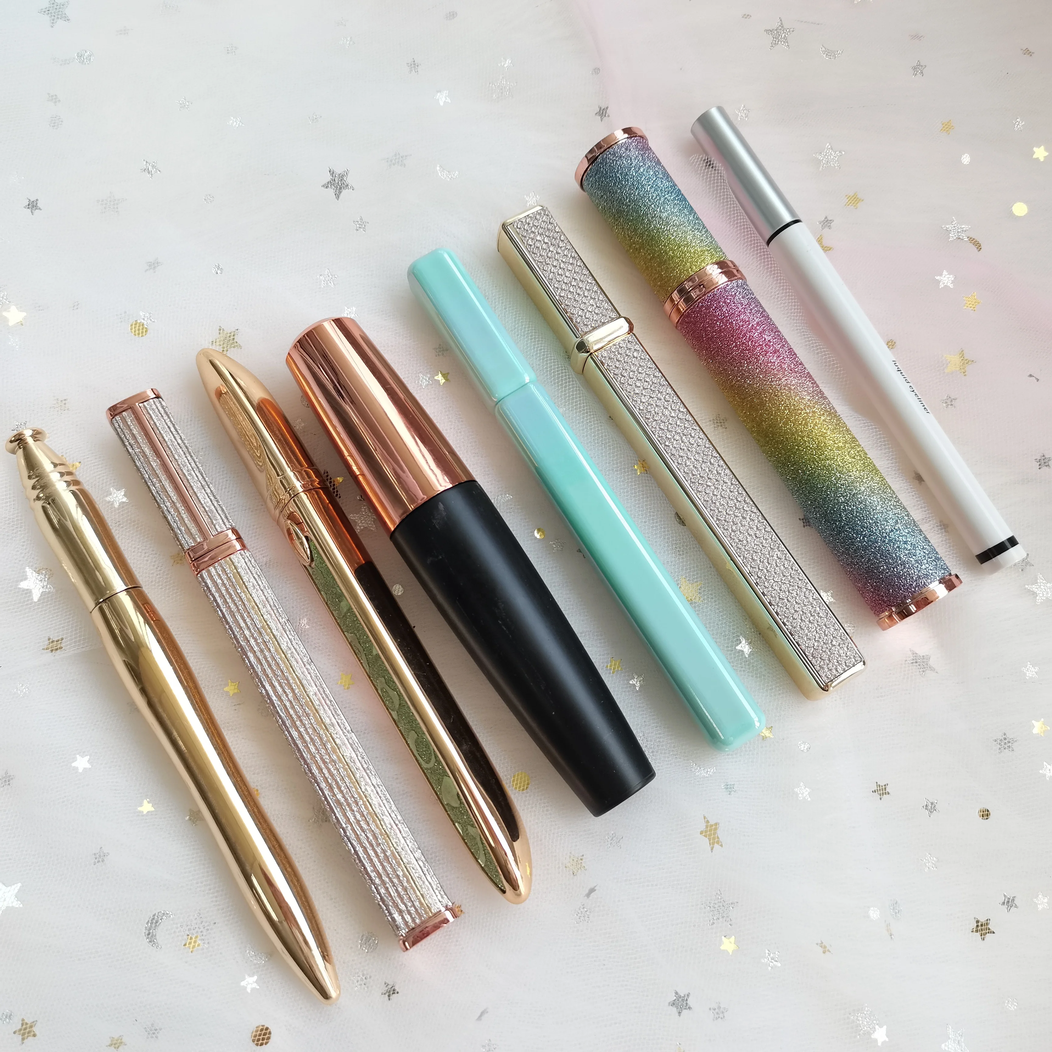 

Wholesale Liquid Eyeliner Waterproof Colored Eyeliner Self Adhesive Magic Eyeliner Pens Customized Label Private Package