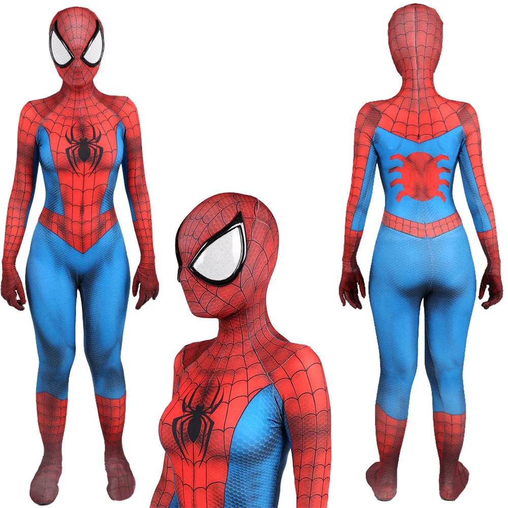 

custom kind designer punjabi party Game Anime Role Playing Halloween cosplay costume party Ultimate GIRL Spider-Man suits wear, Picture shown