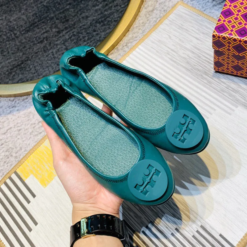 

Flat-bottomed women's shoes 2022 spring and autumn round head metal comfortable dance soft-soled mother single shoes women, 5 colors