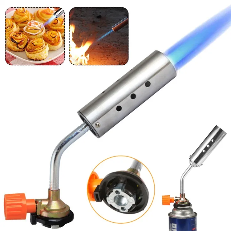 

Logo High Quality outdoor Creative household kitchen products Heating Welding Direct Impact Torch Butane Lighter