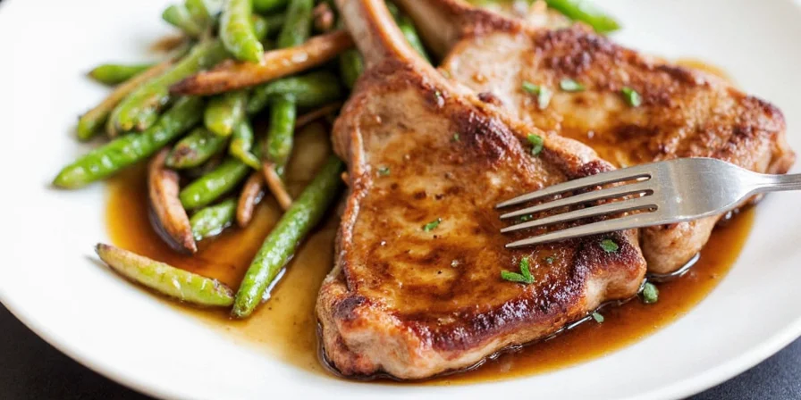 Balsamic pork chops with cumin and honey glaze