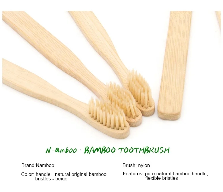 

Soft Bristle Type and travel Use bamboo toothbrush, Natural bamboo