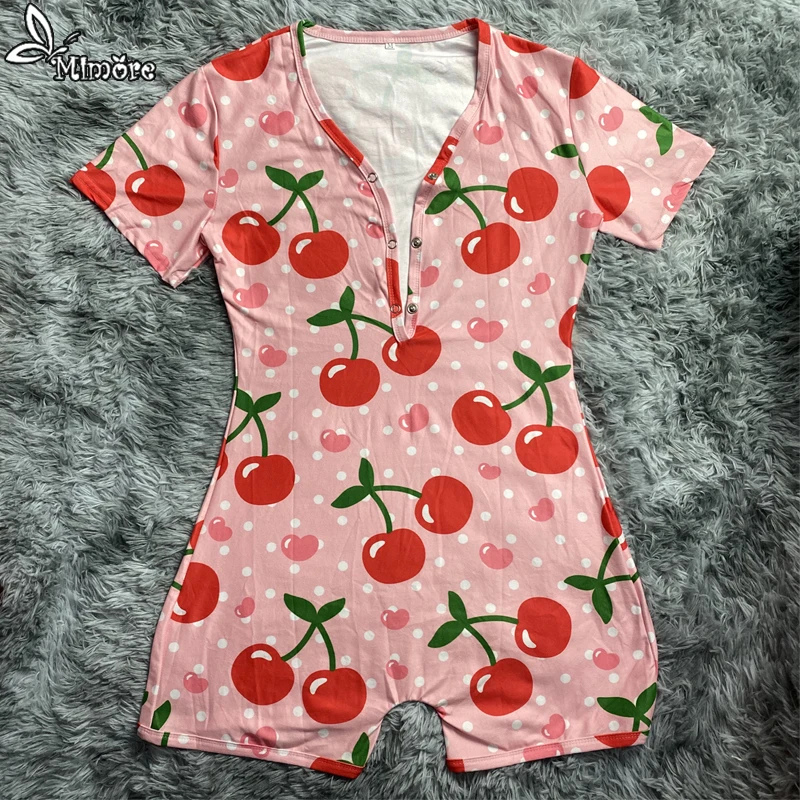 

Cartoon Cookie Onesie Designer Pajamas short sleeve Jumpsuit Onesie For Women