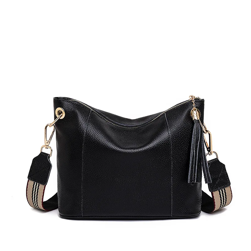 

2021 New Design Genuine Leather Black Purses For Women bolsas de mano para mujer Small Purses For Women Outdoor