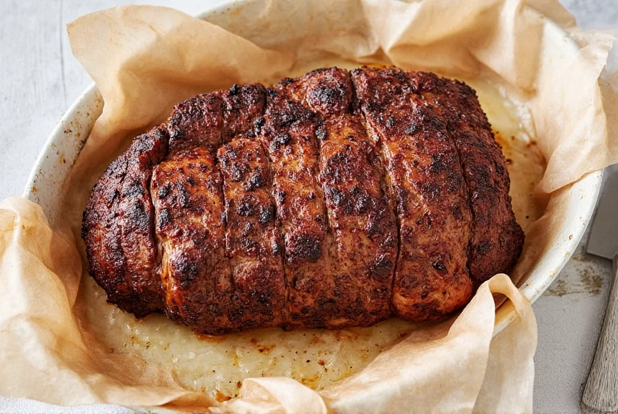 Properly trimmed beef brisket on cutting board with trimming tools
