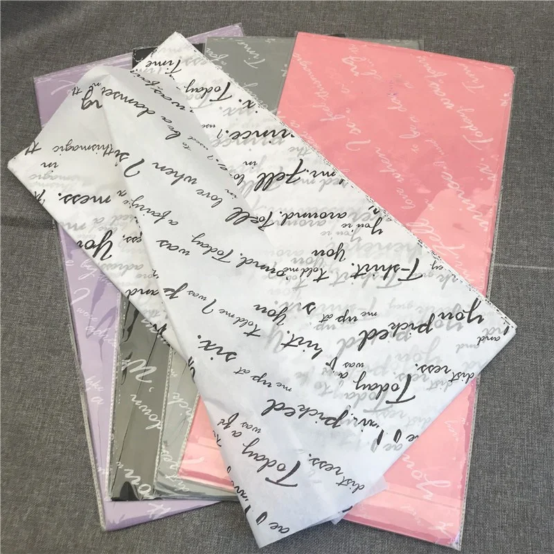 
Custom cheap printed brand name 17gsm tissue gift shoes wrapping paper 