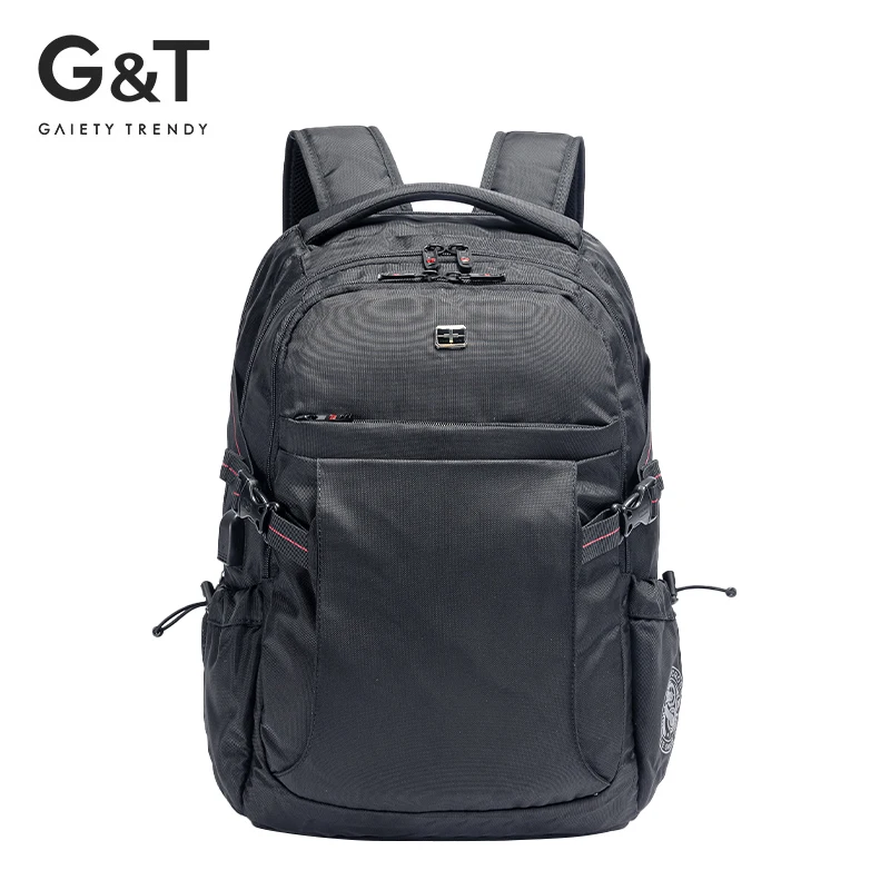 

G&T Business Travel Anti Theft Durable Water Resistant College Laptops Backpack with USB Charging Port, Black