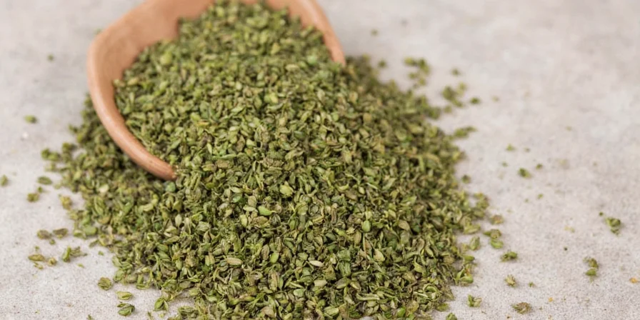 Comparison photo: regular vs. Mexican oregano leaves
