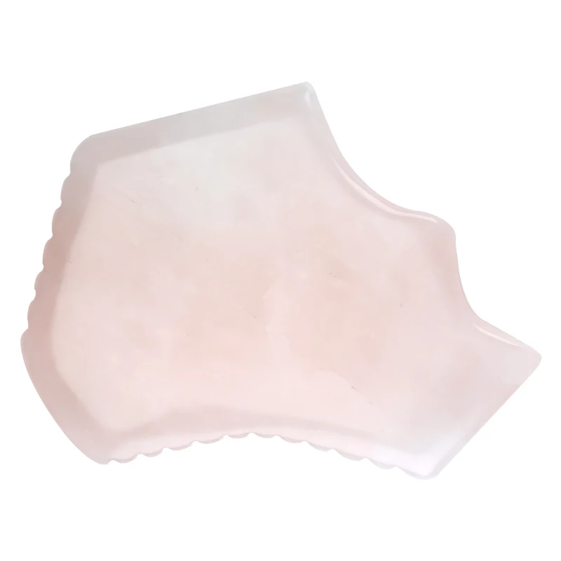 

Latest Custom Rose Quartz Jade GuaSha For facial Regulates Blood Circulation, Pink