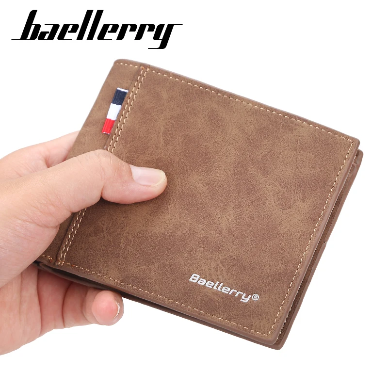 

2022 baellerry carteras de marca customize logos card holder wallet short pu leather men slim wallet rfid wallet men purse