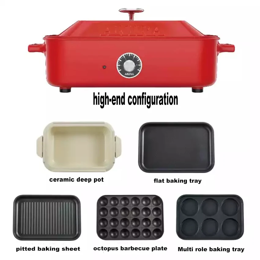 
Customized new design best selling die cast aluminum combination grill pan 