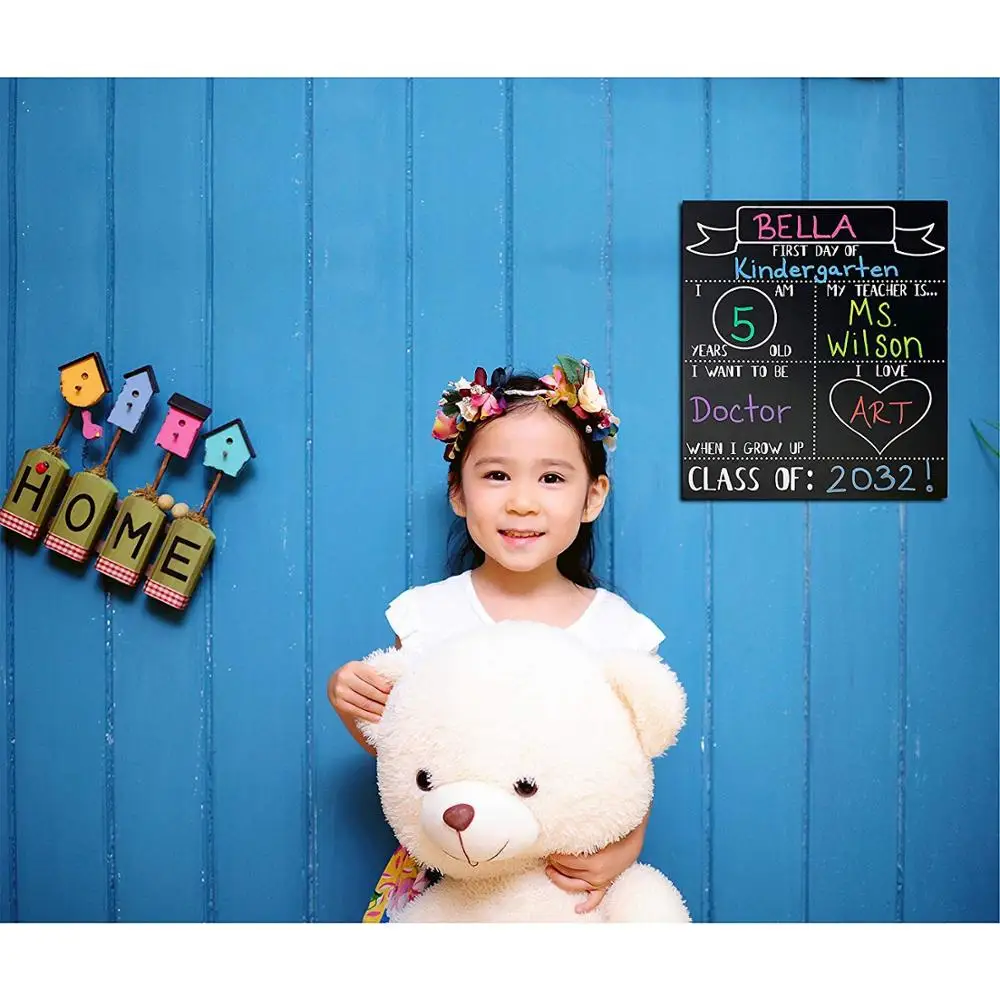 
First Day and Last Day of School Sign - 2 Sided 14x16 - Front Side and Back Sides - School Milestone Chalkboard 