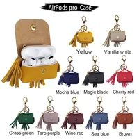 

Airpods Pro Case Shockproof Female Tassel Leather Wireless Bluetooth Headset Bags For Air pods Pro 3 Earphone Case