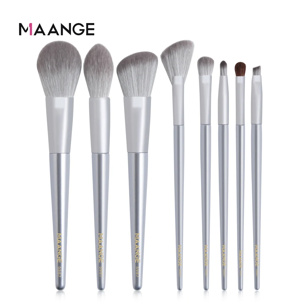 

Low MOQ Private Logo Professional 8pcs Makeup Brush Set For Face And Eye Cosmetic Brushes, 5 colors