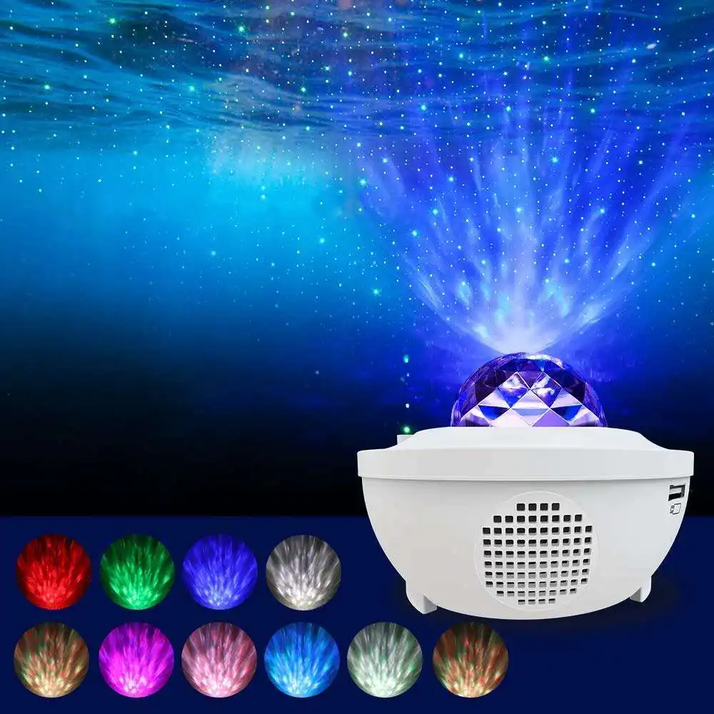 Biumart White Starry Galaxy Projector Remote Controller Baby Led Night