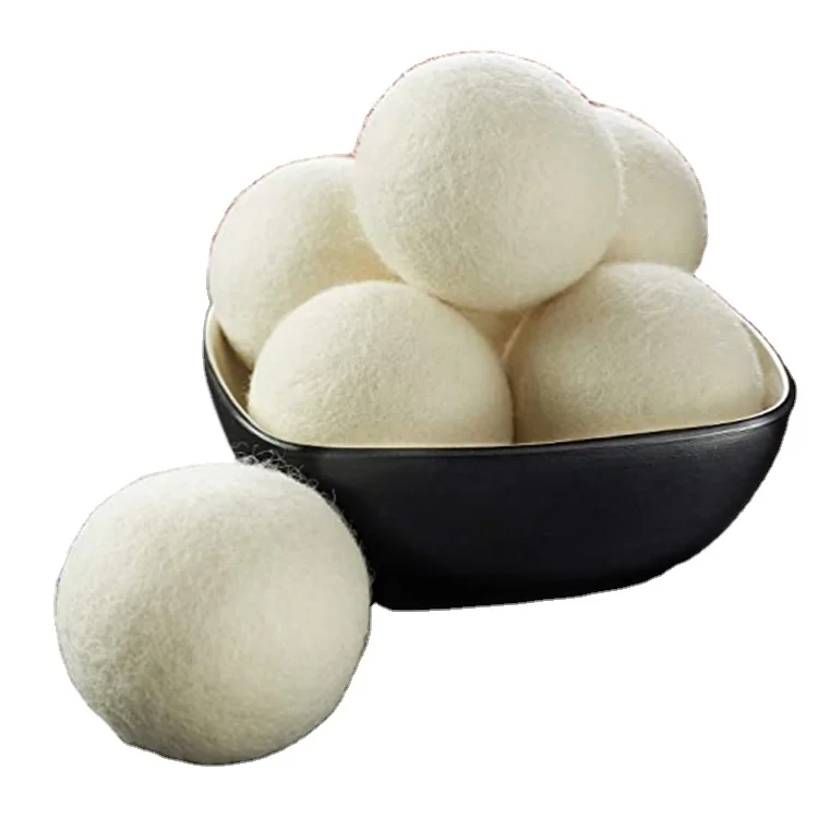 

Wool Dryer Balls Factory Wholesale Top Seller Trending New Zealand Wool Products 7cm Custom, Nature white