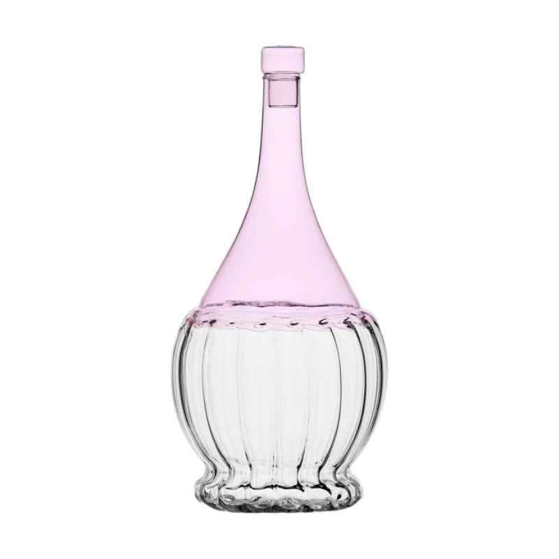 

Custom Blown Modern Heat Resistant Borosilicate Decorative Drinking Colored Glass Wine Decanter with Glass Stopper, Customized color