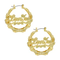 

Statement Gold hoop Earring with name