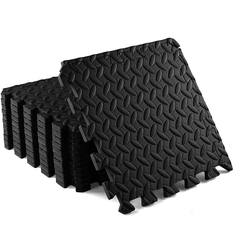 

Amazon Hot Selling Eco-friendly High Density Exercise Mat Training Tiles Foam Puzzle Mats, Black, gray