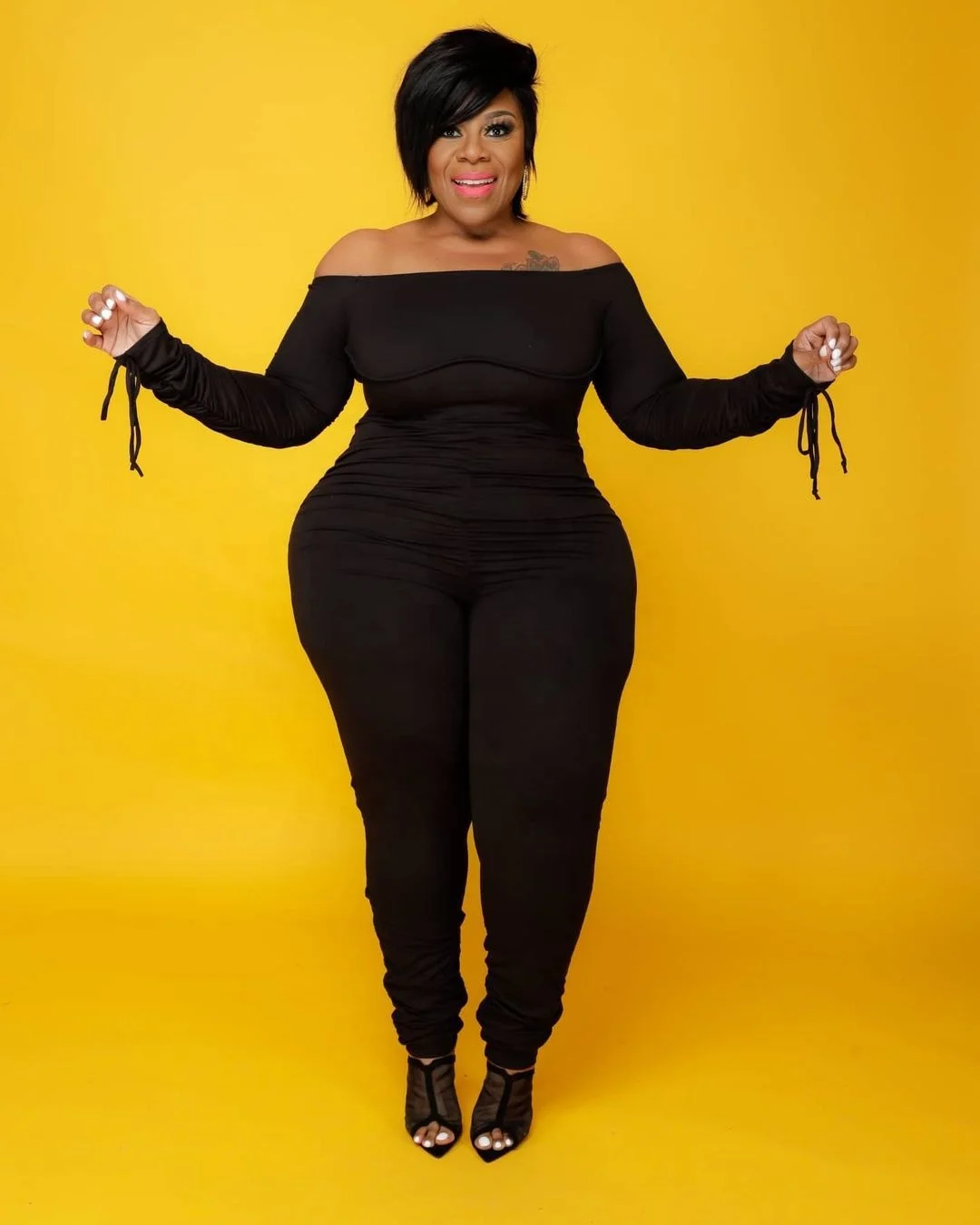 

KX- Good quality plus size off shoulder jumpsuit long sleeve bodysuit plus size one piece jumpsuits black jumpsuit