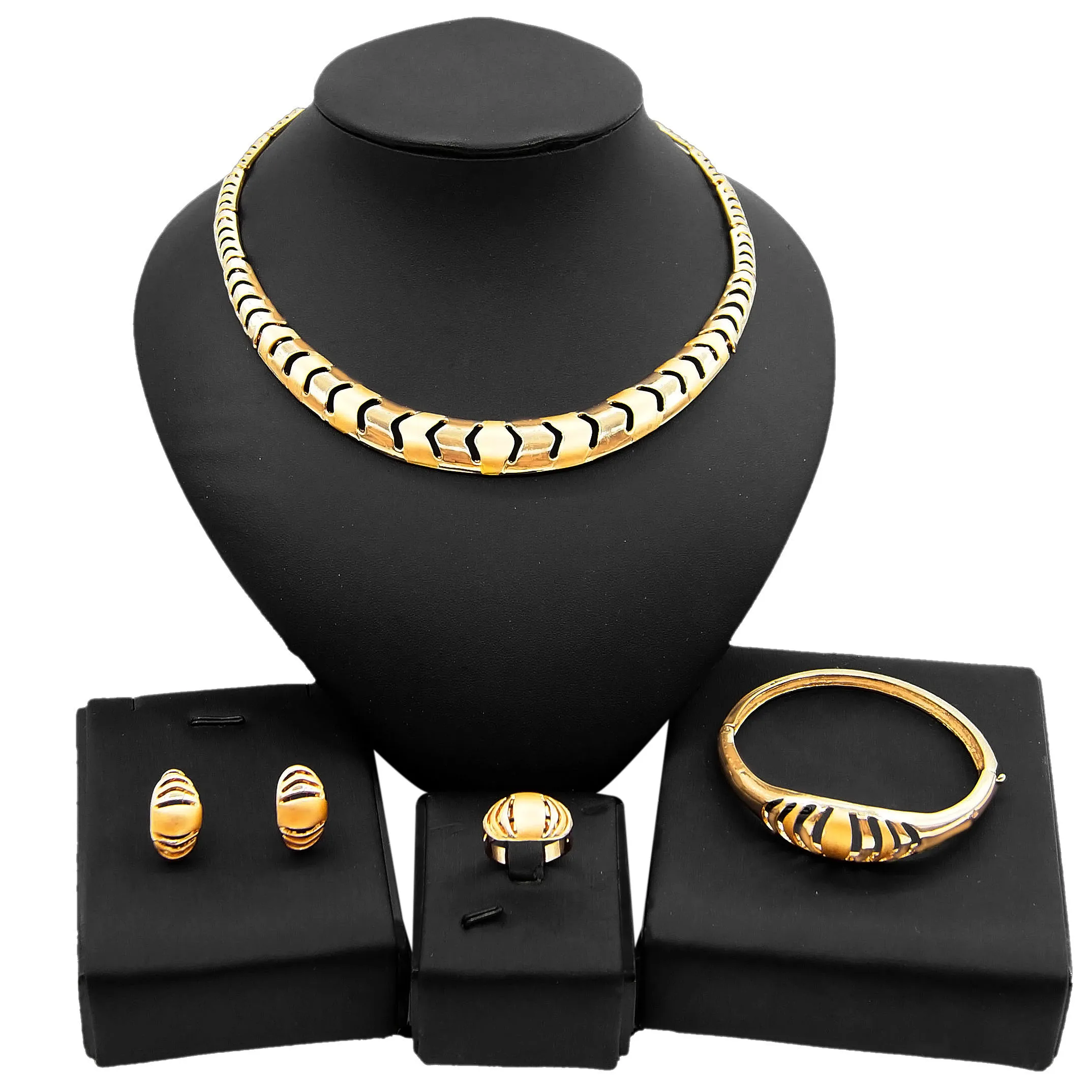 

Yulaili High Quality Romanian Gold Style Simple Women's Necklace Jewelleries Set Daily/Prom Buyers Wholesale Fashion Spot Sets