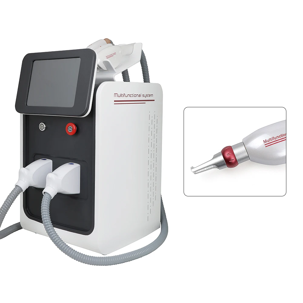 

Best elight ipl rf nd yag laser tattoo removal skin lift for salon use, White