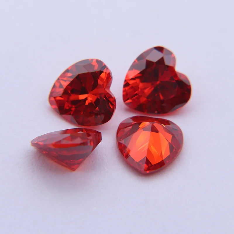 

Wholesale Heart Cut L-Orange Cubic Zirconia CZ