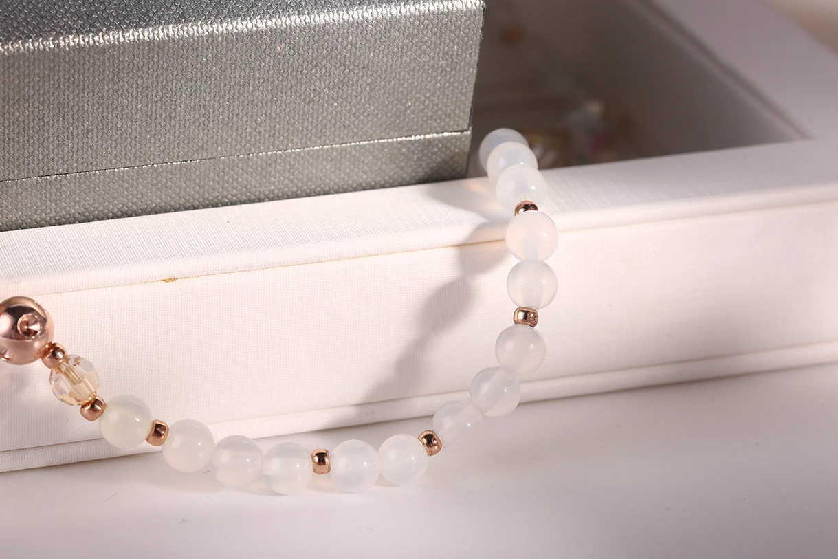 Glass bead bracelet High quality stone jewelry factory lady gift beaded bracelet(图5)
