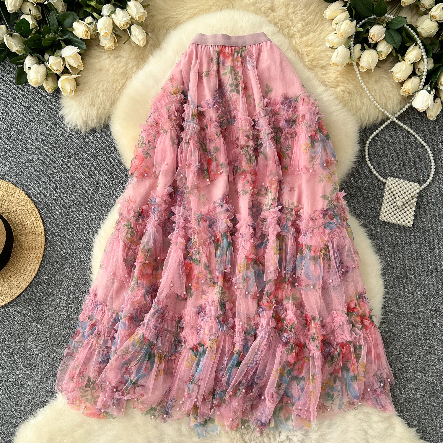 Boutique Wholesale 2025 Autumn New Fashionable and Versatile Waist Slimming A-line Women's Half Skirt