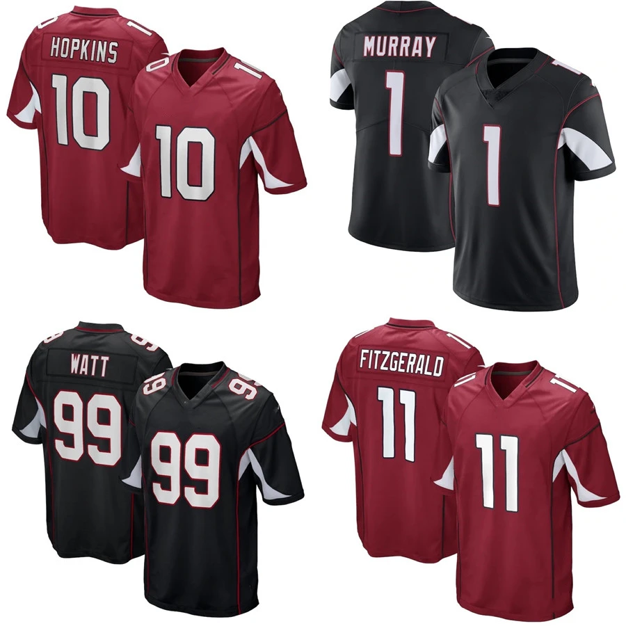 

customlize Arizona City Hopkins 10 Murray 1 Watt 99 Fitzgerald 11 Cardinal Team Club Uniform Stitched American Football Jerseys