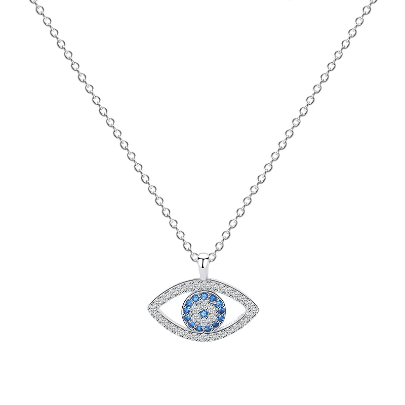 

Popular Item 925 Sterling Silver Pendant Gold Plated Quality Zircon Devil Eye Necklace