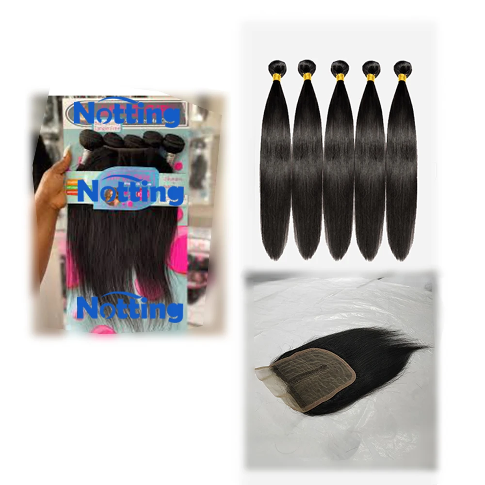 

apple girl human hair brazilian remy 10inch-24inch 5pcs + 4*4 closure straight apple girl packet hair with closure