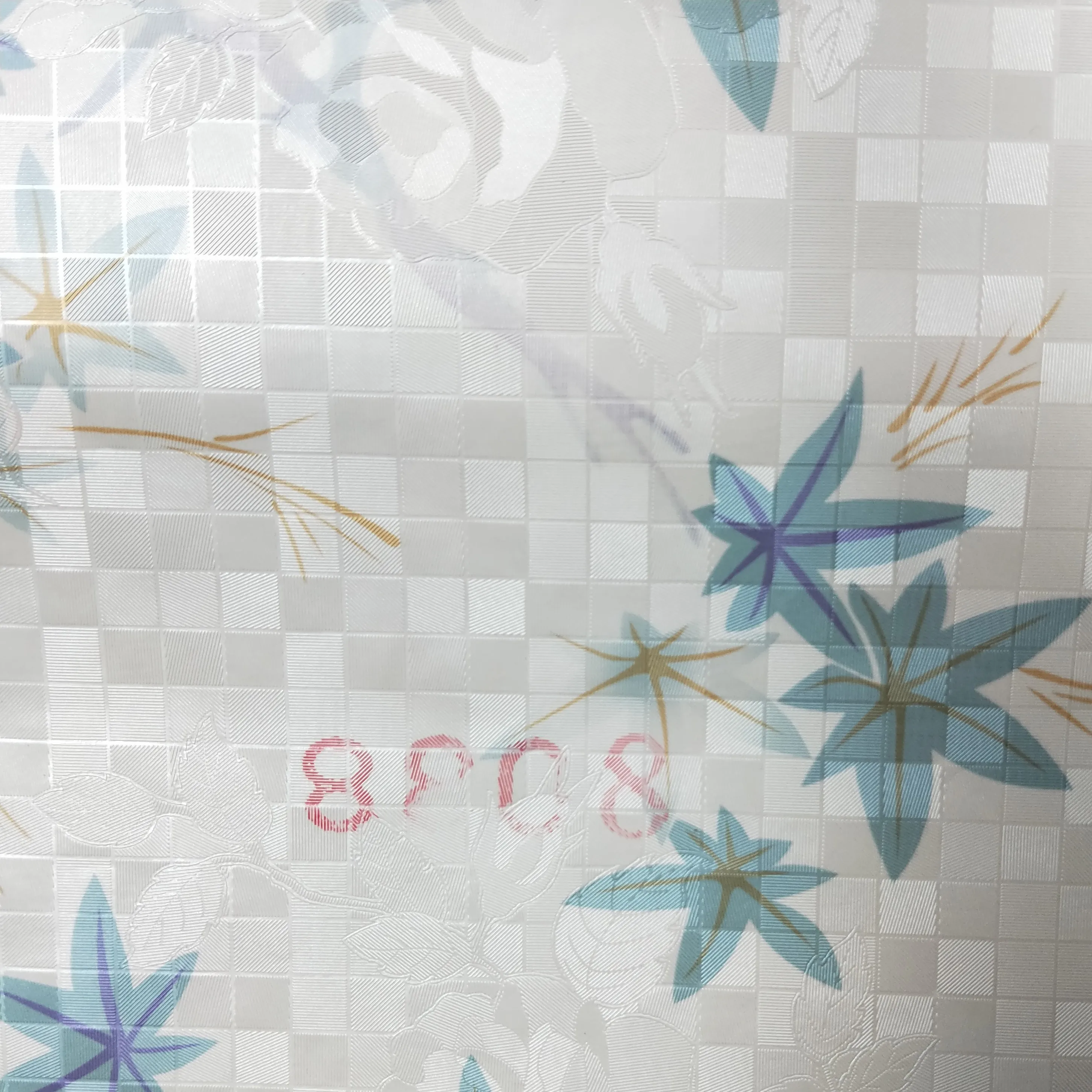 Blue pattern wallpaper roll home decoration PVC adhesive wallpaper