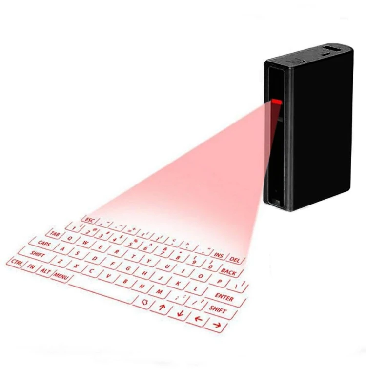 

Amazon Hot Sale MINI F3 Charging Treasure Laser Virtual Projection 2 in 1 Keyboard wireless laser projector keyboard