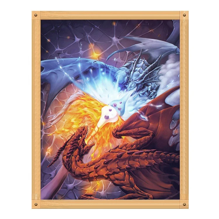 
Two dragon battle round or square diamond diamond embroidery set home decoration gift DIY full diamond painting 