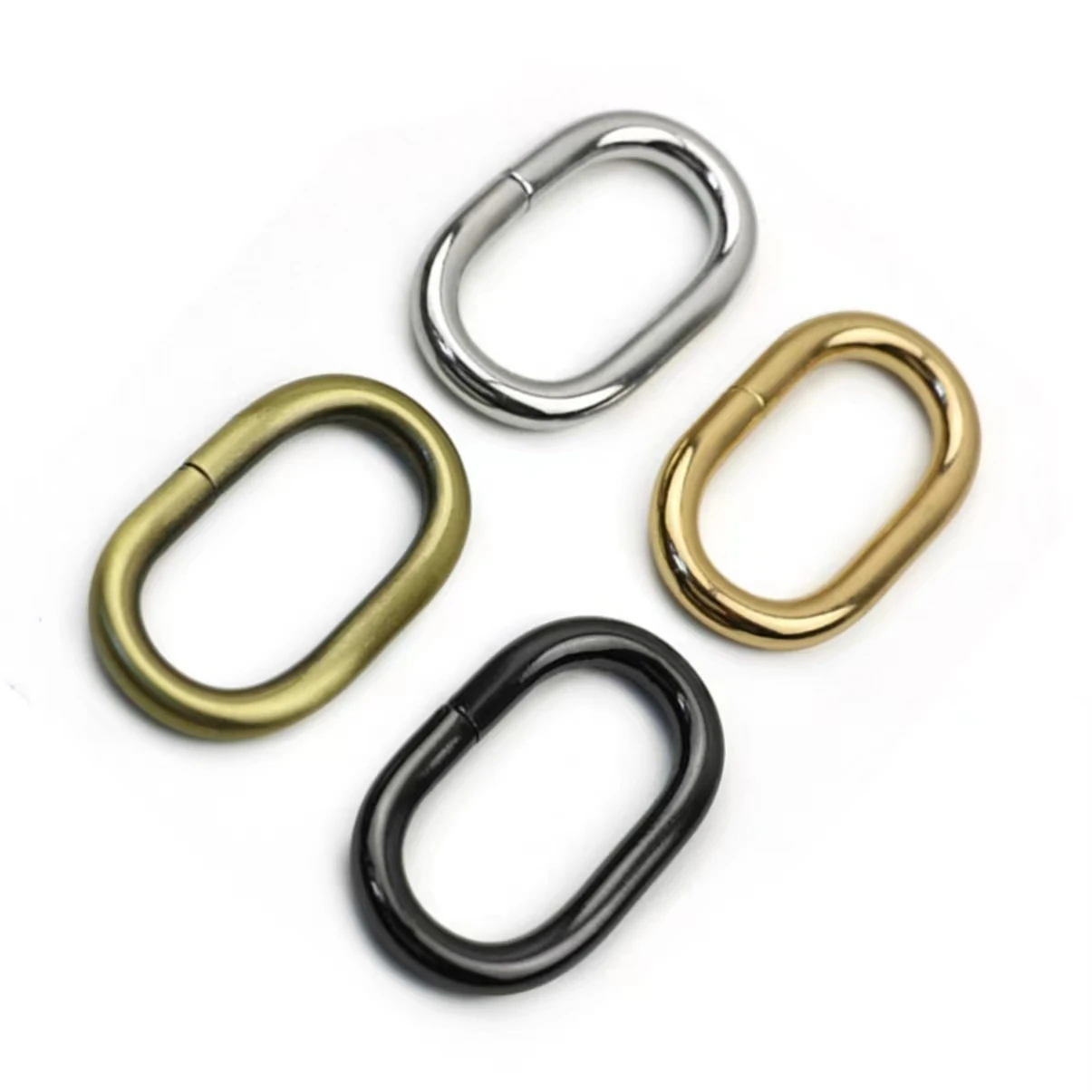

26mm Metal Oval Ring Buckle Loops Non Welded for Leather Purse Bags Handbag Straps