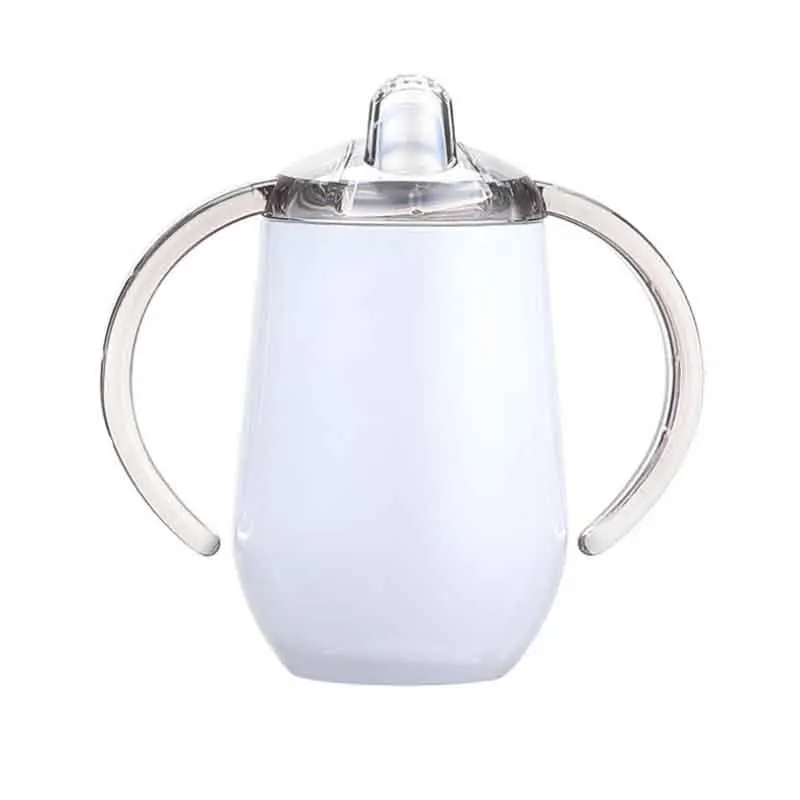 

high quality stainless steel 10oz blank white baby drink bottle for sublimation tumblers sippy cup for baby