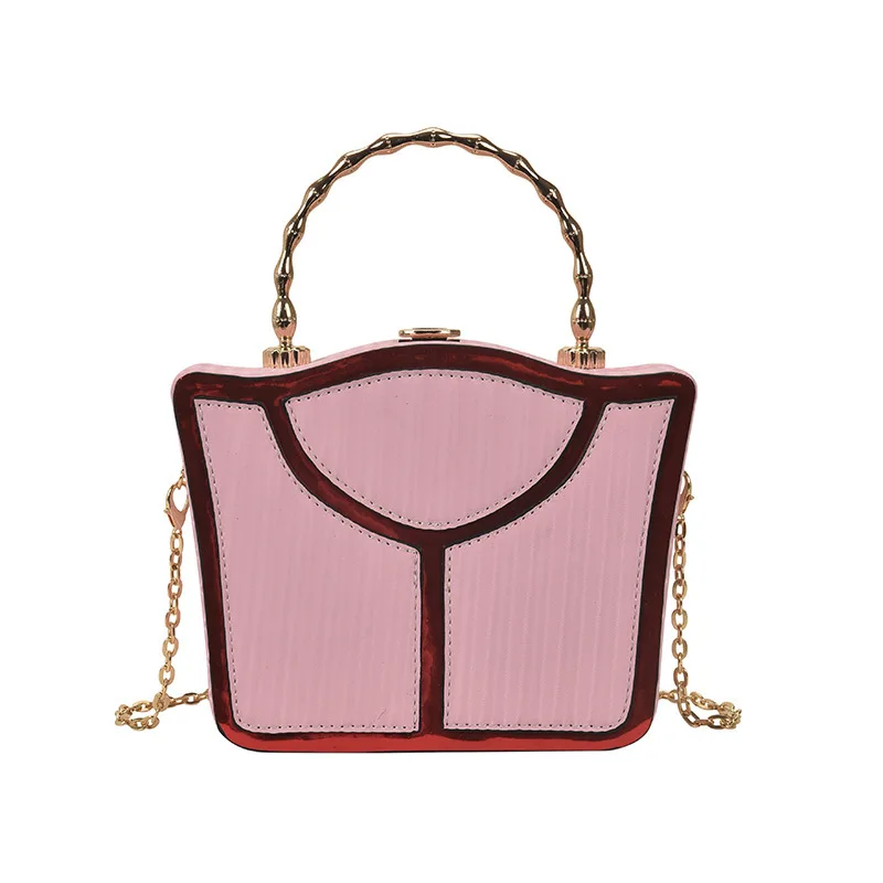 

2022 New Fashion Women PU Leather Shoulder Bag Luxury Women Jacket Cross Body Clutch Purse with Chain, 6 colors