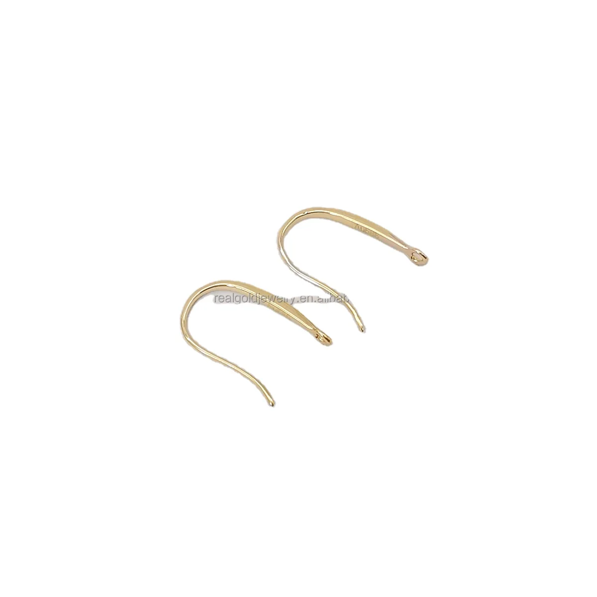 

Real Solid Gold 14K 585 Gold Hooks For Earrings DIY Earring Hook Gold Jewelry Components And Findings