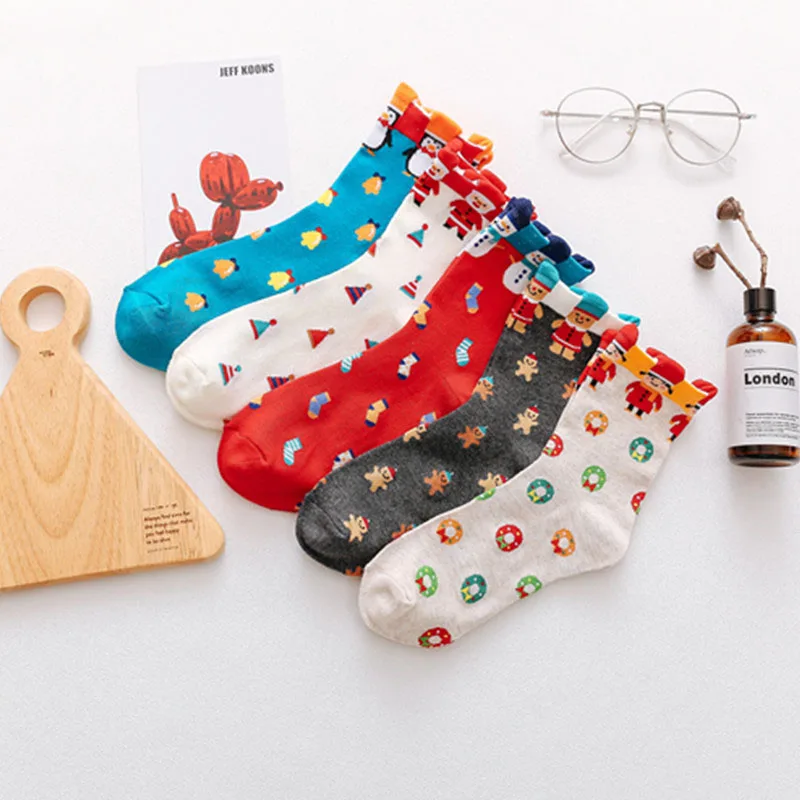 

Jingwen ODM calcetines de navidad Cute Middle Tube Merry Christmas Women Socks