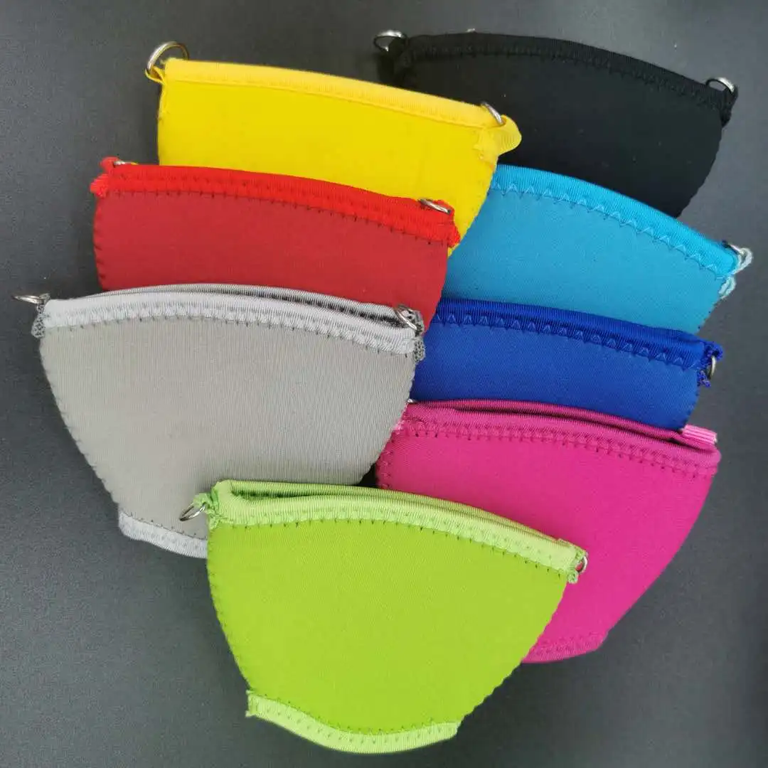 
Insulated neoprene wine glass cup sleeve covers drink holders with printed neck strap 