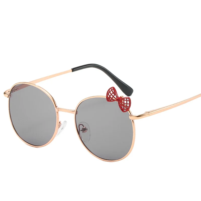 

RENNES [RTS] Hot sale fashion premium quality children round frame metal sunglasses custom bow glasses