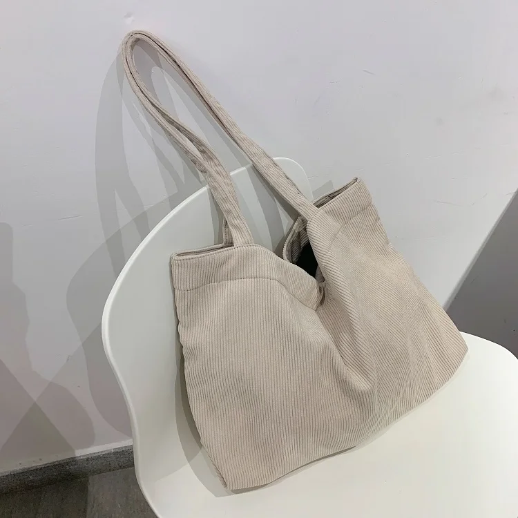 

Women Canvas Shopping Bag Female Shoulder Bag Environmental Storage Handbag Reusable Foldable Eco Grocery Totes, 7 colors optional