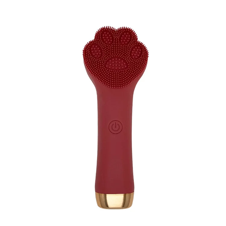 

Silicone Face Spa Electric Cat Paw Rechargeable Waterproof Facial Cleansing Brush Massager Skin Care Tools