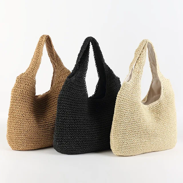 

2021 new summer versatile casual shoulder bag Sen series handwoven bag large capacity beach bag