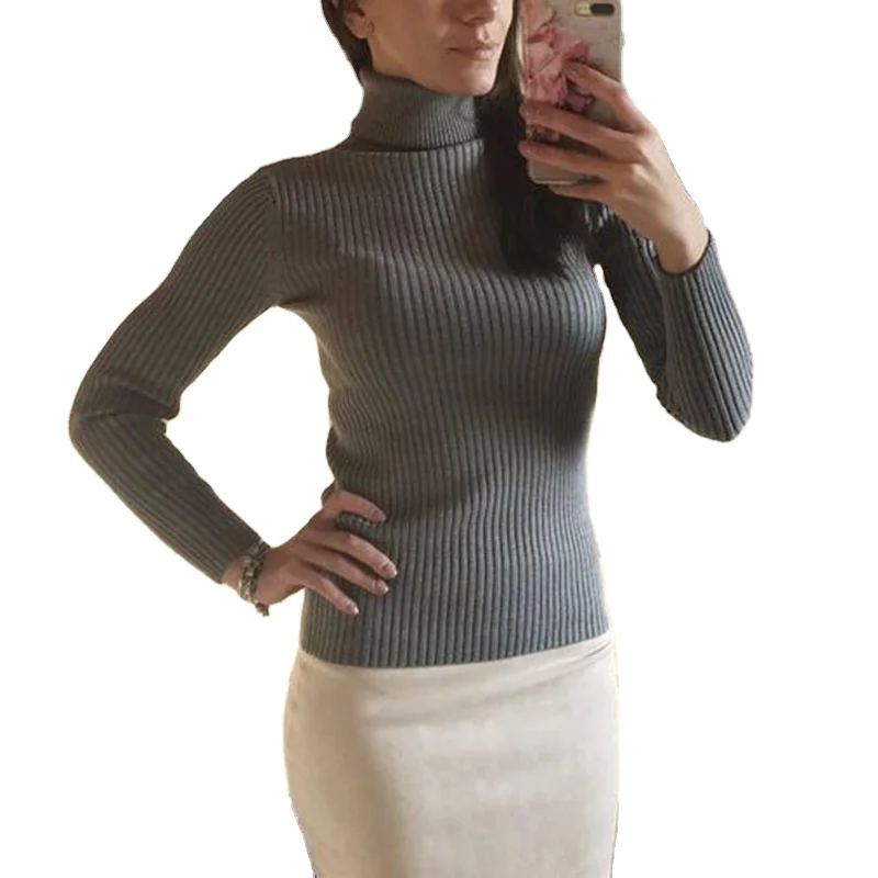 

pullover turtle neck women's sweaters for color cos plus size turtleneck winter sweater, Picture shows