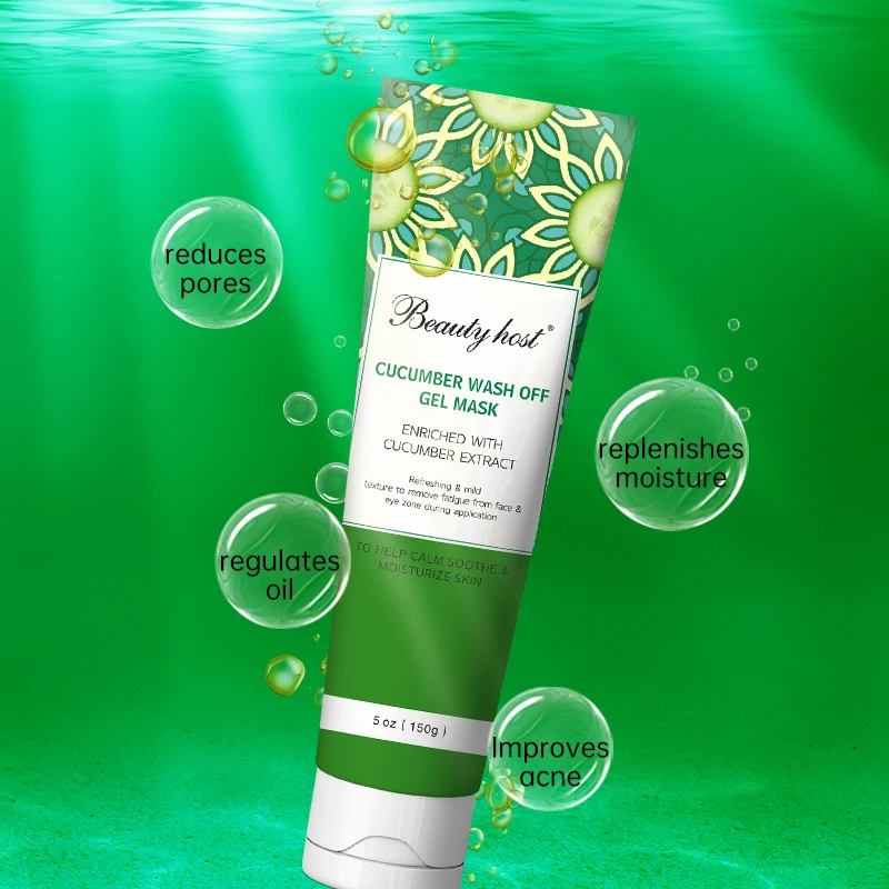 

Moisturizing Nourishing Hydration Cucumber Wash Off Gel Mask Smooth Pore Shrinking Facial Mask